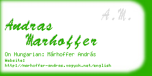 andras marhoffer business card